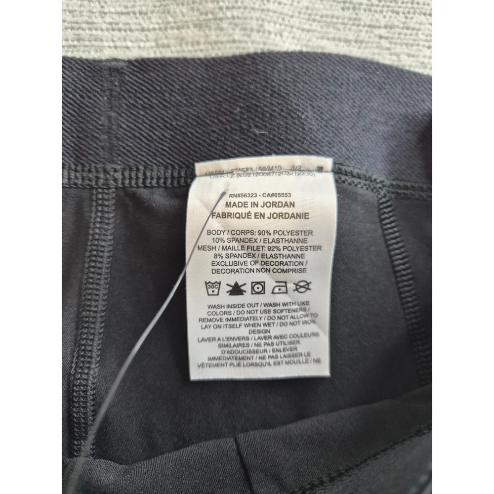 Nike Pro Dri Fit Pants Mens Small Black Tight Fit Swoosh Logo Stretch Training - Picture 6 of 13